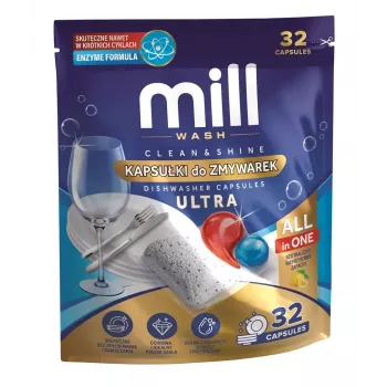 MD2 MILL Pastillas para lavavajillas Clean & Shine Ultra 32 uds. 3-in-1