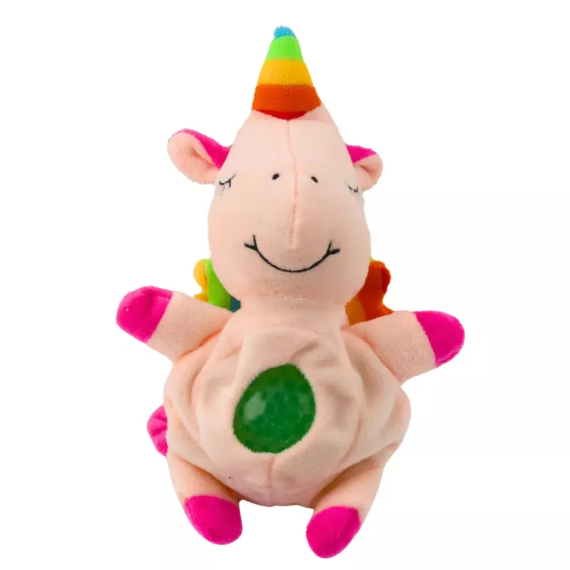 LEAN TOYS Peluche con barriga apretable y bolas de agua 20cm Mix