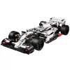 LEAN TOYS Bloques de construcción Coche de carreras F1 blanco y rojo 1235 uds.