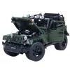 LEAN TOYS Bloques de construcción Coche todoterreno verde caqui 2078 piezas