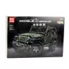 LEAN TOYS Bloques de construcción Coche todoterreno verde caqui 2078 piezas