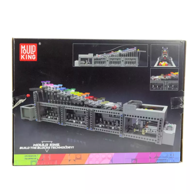 LEAN TOYS Bloques de construcción Pista de bolas con motor eléctrico 1038 piezas