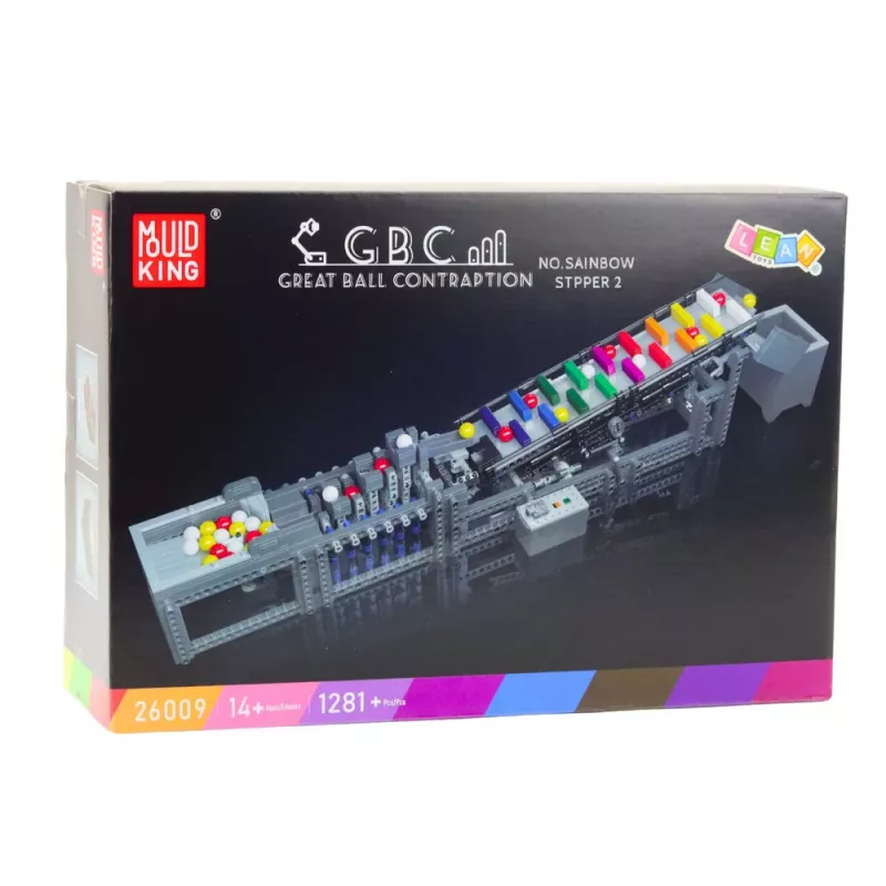 LEAN TOYS Bloques de construcción Pista de bolas con motor eléctrico 1281 piezas