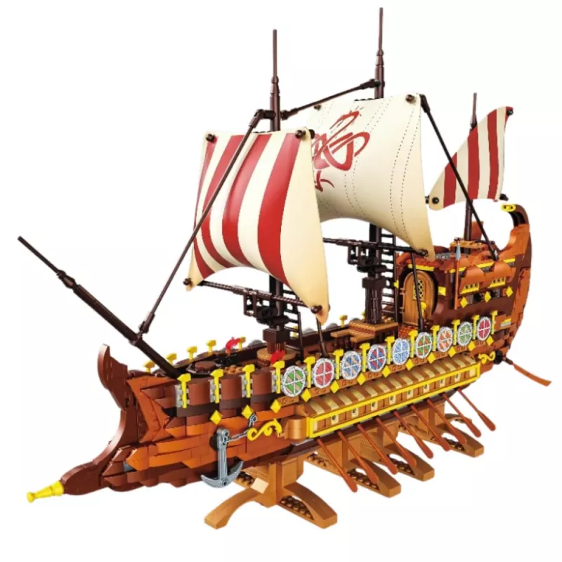 LEAN TOYS Bloques de construcción Barco romano antiguo 2073 uds.