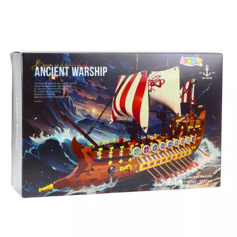 LEAN TOYS Bloques de construcción Barco romano antiguo 2073 uds.