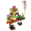 LEAN TOYS Bloques de construcción Flores en macetas 7 piezas dos estanterías 1446 piezas
