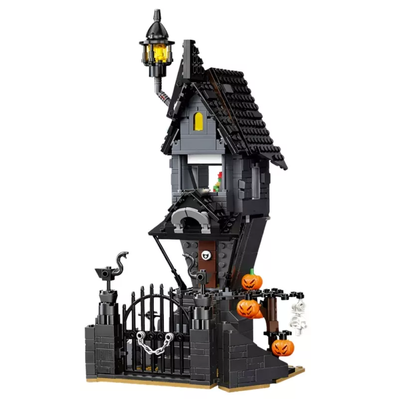 LEAN TOYS Bloques de construcción Casa encantada Torre Halloween 581 piezas