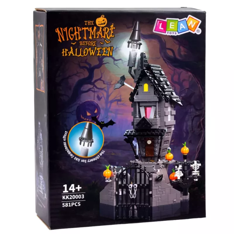 LEAN TOYS Bloques de construcción Casa encantada Torre Halloween 581 piezas