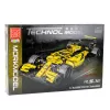 LEAN TOYS Bloques de construcción Coche de carreras R.S.18 amarillo 1:10 1093 piezas