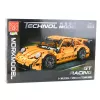 LEAN TOYS Bloques de construcción Coche de carreras GT naranja 1:14 1268 uds.