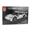 LEAN TOYS Bloques de construcción Coche de carreras GT blanco 1:14 1268 uds.