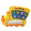 LEAN TOYS Piano eléctrico didáctico para niños pequeños Locomotora amarilla