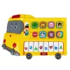 LEAN TOYS Piano eléctrico juguete didáctico para niños pequeños Autobús amarillo