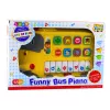 LEAN TOYS Piano eléctrico juguete didáctico para niños pequeños Autobús amarillo