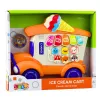 LEAN TOYS Piano eléctrico juguete didáctico para niños pequeños Heladería naranja