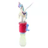 LEAN TOYS Pompas de jabón unicornio con alas móviles manivela 23cm Mix