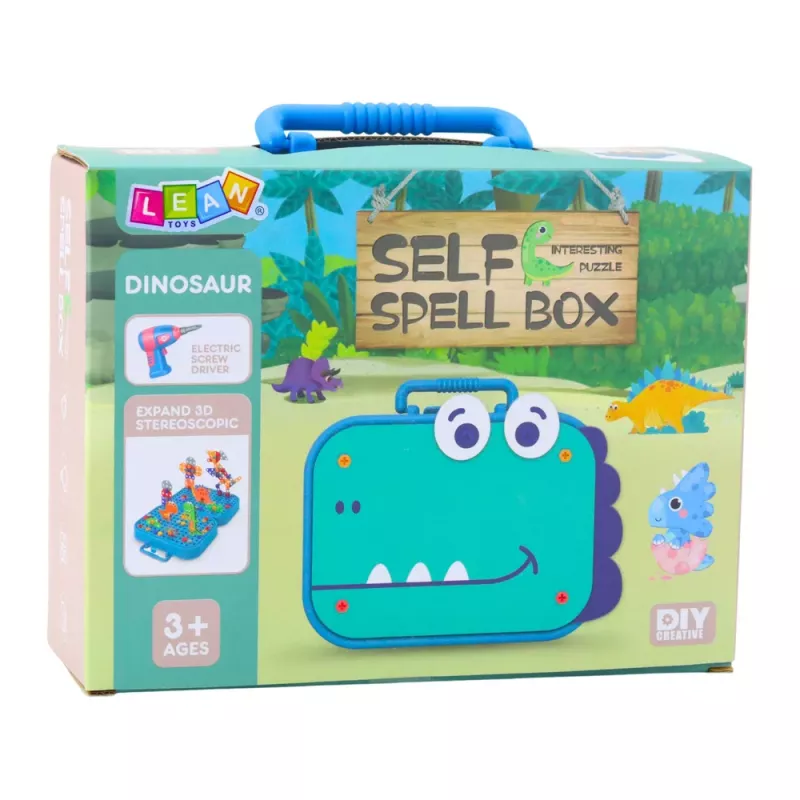 LEAN TOYS Set de destornilladores DIY Maletín puzzle dinosaurio bloques de construcción destornillador 228 piezas