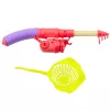 LEAN TOYS Set de pesca: mesa de cangrejos, 10 peces, caña de pescar, colador, rosa