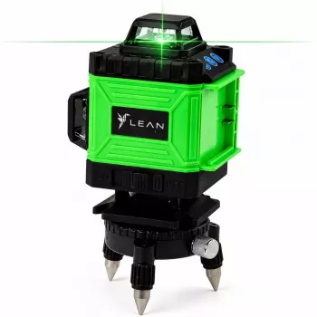LEAN Nivel láser 4D de superficie 16 líneas verde con bolsa y 2 baterías