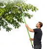 LEAN Tijeras de podar telescópicas y sierra de podar 2en1 en un mango 125-240 cm