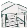 LEAN Mini invernadero balcón jardín 4 estanterías de metal lámina de PVC 69 x 49 x 157 cm