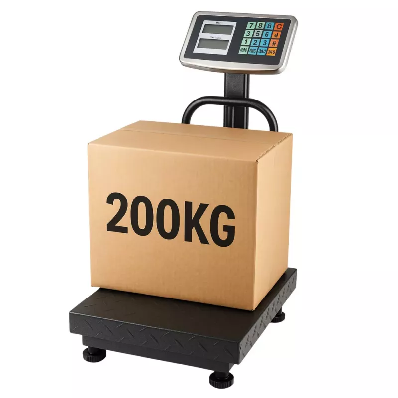 LEAN Báscula de plataforma electrónica LCD para almacén, precisión hasta 20 g, 200 kg