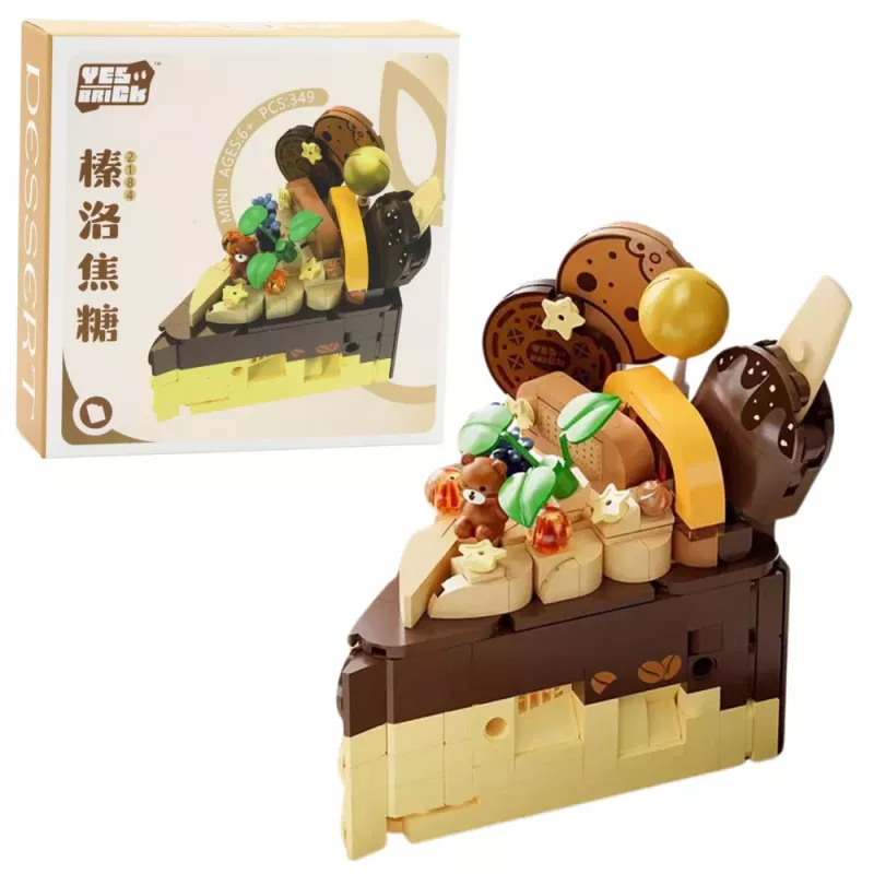 LEAN TOYS Bloques de construcción pastel de postre decorado 292–357 piezas