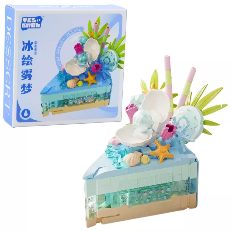 LEAN TOYS Bloques de construcción pastel de postre decorado 292–357 piezas