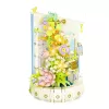LEAN TOYS Bloques de construcción composición floral con faro LED 632 piezas