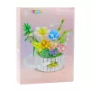 LEAN TOYS Bloques de construcción arreglo floral en cesta con luces LED 1376 piezas
