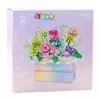 LEAN TOYS Bloques de construcción composición en maceta flor morada LED 706 piezas