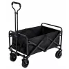 LEAN Carro de transporte plegable para jardín y playa negro 120L