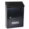LEAN Buzón para cartas, acero galvanizado, negro, 26,5x18,5x6,5 cm
