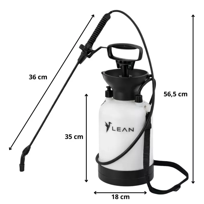 Pulverizador de presión manual para regar, abonar y pulverizar LEAN 3L