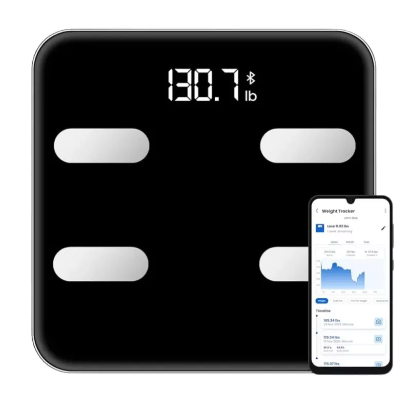 LEAN Báscula de baño electrónica con función Smart Bluetooth aplicación BMI BMR