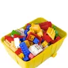 HEMAR Cofre pequeño de bloques de colores K2 - set de 100 bloques de madera con caja de almacenamiento
