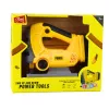LEAN TOYS Sierra de calar a pilas para niños con luz y sonido amarilla
