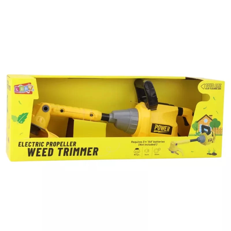 LEAN TOYS Cortacésped-desbrozadora para niños con cuchilla de goma, luces y sonidos