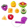 LEAN TOYS Puzzle educativo para niños frutas geométricas puzzle encajable
