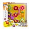 LEAN TOYS Puzzle educativo para niños frutas geométricas puzzle encajable