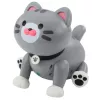 LEAN TOYS Gatito robot interactivo, teledirigido, mando RC, gris