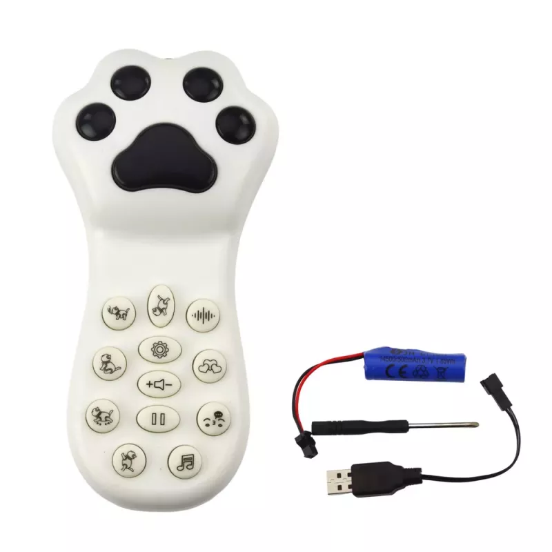 LEAN TOYS Gatito robot interactivo, teledirigido, mando RC, gris