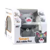LEAN TOYS Gatito robot interactivo, teledirigido, mando RC, gris