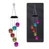 LEAN Luces LED solares para jardín huellas de perro campanas multicolor 70cm