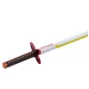 LEAN Bolígrafo de metal Katana espada anime tinta negra recargable blanco y amarillo