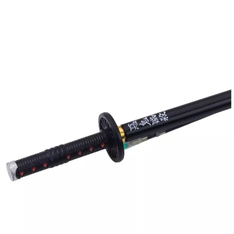 LEAN Bolígrafo de metal Katana espada anime tinta negra recargable negro