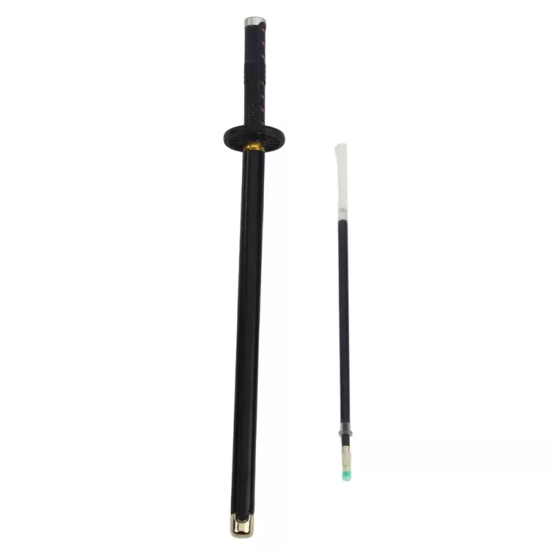 LEAN Bolígrafo de metal Katana espada anime tinta negra recargable negro