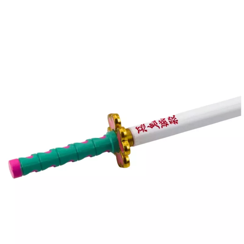 LEAN Bolígrafo de metal Katana espada anime tinta negra recargable turquesa