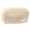 LEAN Estuche escolar, ampliable, espacioso, crema, beige, 20x10 cm