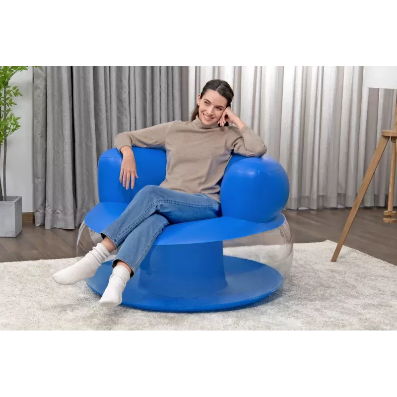 Bestway Silla hinchable azul 112 x 112 x 70 cm